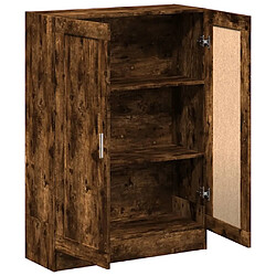 Maison Chic Bibliothèque - Armoire de livres chêne fumé 82,5x30,5x115 cm bois d'ingénierie -GKD36862 pas cher