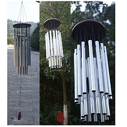 Wind Chime carillons éoliens Carillon à Vent 27-Tubes Cloches Décoration Suspendue Couleur d'Argent