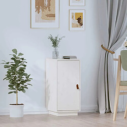 Maison Chic Buffet,Meuble de Rangement,commode pour salon,Cuisine Blanc 34x40x75 cm Bois massif de pin -MN80932