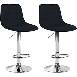 Non Lot de 2 tabourets de bar Lex tissu C