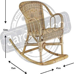 Aubry Gaspard Rocking chair pour enfant en rotin Chloé.