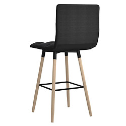 Acheter vidaXL Tabouret de bar Noir Tissu