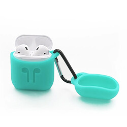 Acheter Wewoo Etui Casque / Ecouteurs vert menthe pour Apple AirPods Portable Sans Fil Bluetooth Écouteurs Silicone Boîte de Protection iPhone Anti perte Dropproof Sac de Rangement avec Crochet