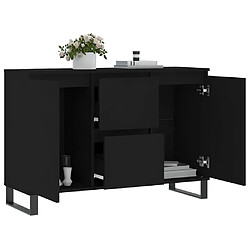 Avis vidaXL Buffet noir 104x35x70 cm bois d’ingénierie