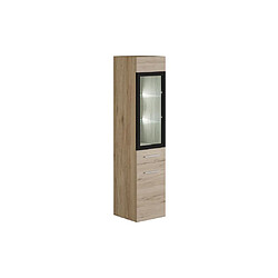 Vente-Unique Colonne de salle de bain avec Leds blanches - Coloris naturel clair - L30 x l30 x H132 cm - LAURINE II