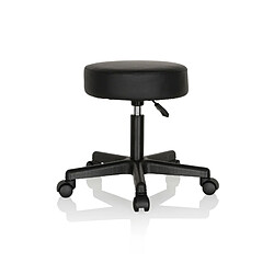 Tabouret / tabouret pivotant / siège de travail OPERATOR I simili-cuir noir hjh OFFICE