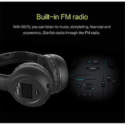 Acheter Universal Casque sans fil radio FM sur l'oreille casque stéréo bluetooth pour ordinateur téléphone (noir)