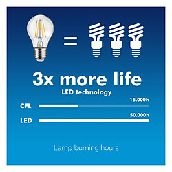 Acheter Maclean Ampoule à filament Edison rétro LED éclairage décoratif vintag blanc chaud G45 (E27 6W 600lm)