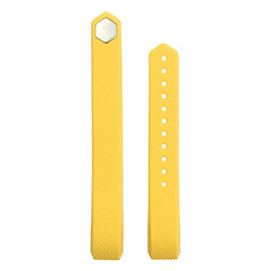 Wewoo Bracelet jaune pour Fitbit Alta Montre Oblique Texture en Silicone, Petite Taille, Longueur: environ 18.5cm