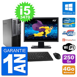 PC Lenovo M82 SFF Ecran 19" Intel i5-3470 RAM 4Go Disque 250Go Windows 10 Wifi · Occasion 