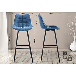 Non Tabouret de bar tissu Dartford 