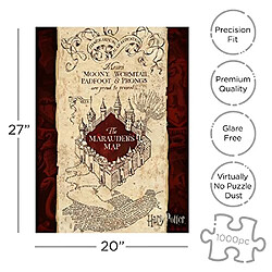 AQUARIUS Harry Potter Puzzle Marauders Map (Puzzle 1000 piAces) - Marchandises et objets de collection Harry Potter sous licence officielle - Sans Ablouissement - Ajustement prAcis - 20x27in