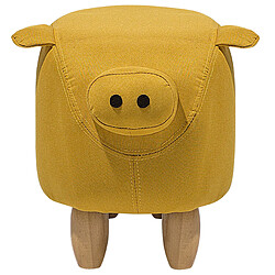 Acheter Beliani Tabouret enfant en tissu jaune PIGGY