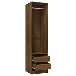 Avis vidaXL Armoire avec tiroirs Chêne marron 50x50x200cm Bois d'ingénierie