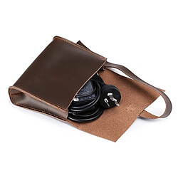 Avis Wewoo Sacoche pour ordinateur portable café 13,3 pouces et ci-dessous Macbook, Samsung, Lenovo, Sony, DELL Alienware, CHUWI, ASUS, HP Sac de comprimé d'ordinateur d'affaires en cuir véritable universel avec enrouleur de câble,