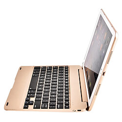 Acheter Wewoo Clavier QWERTY Universel or pour iPad 9.7 2018 et Air & Air 2 Pro 9.7 nouvel 9.7 pouces 2017 ABS ultra-mince Type de couverture de flip Bluetooth Horizontal étui en cuir F19B