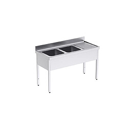 Plonge Inox Professionnelle Double Egouttoir à Droite Gamme 600 - Distform