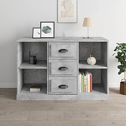 Maison Chic Buffet,Meuble de Rangement,commode pour salon,Cuisine gris béton 104,5x35,5x67,5 cm bois d'ingénierie -MN14092