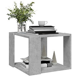 Avis vidaXL Table basse Gris béton 40x40x30 cm Bois d'ingénierie