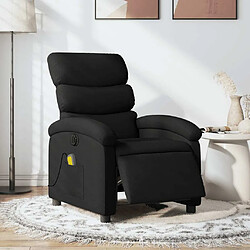 Maison Chic Fauteuil Relax pour salon, Fauteuil de massage inclinable électrique Noir Tissu -GKD86667