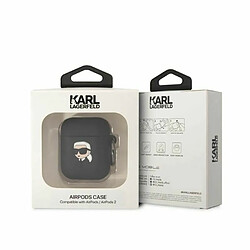 Avis Karl Lagerfeld KLA2RUNIKK Coque pour Airpods 1/2 Noir Silicone Karl Head 3D