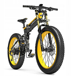 Autrement vélo électrique pliable XT750 1000W 48V 17.5AH 45KM/H-Jaune