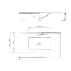 Dansmamaison Meuble sous vasque 80 cm + vasque + miroir Chêne/Blanc brillant - NAVERO pas cher