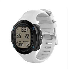 Wewoo Bracelet pour montre connectée en silicone Smart Watch Suunto D6i Blanc 