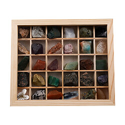 30 Pièces Rock & Mineral Collection avec Coffret Collector/Vitrine Débutant , enfants de Pierre Gemme Kit, SOUCHES Géologie