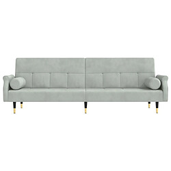 Acheter Maison Chic Canapé-lit convertible, Clic-Clac avec coussins gris clair velours -GKD97820