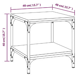 vidaXL Table d'appoint Noir 40x40x40 cm Bois d'ingénierie pas cher