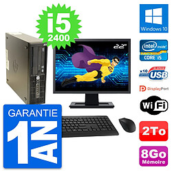 PC HP Z210 SFF Ecran 22" Intel Core i5-2400 RAM 8Go Disque 2To Windows 10 Wifi · Occasion 