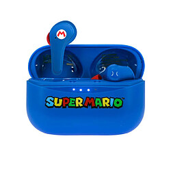 Super Mario Ecouteurs Sans Fil Bluetooth 5.0 Intra-Auriculaire Microphone Intégré Bleu