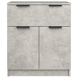 Maison Chic Buffet,Meuble de Rangement,commode pour salon,Cuisine Gris béton 60x30x70 cm Bois d'ingénierie -MN67086 pas cher