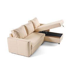 Avis Bestmobilier Martha - canapé d'angle réversible 4 places - convertible avec coffre - en tissu