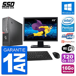 PC Fujitsu E920 DT Ecran 19" Intel G3220 RAM 16Go SSD 120Go Windows 10 Wifi · Occasion 