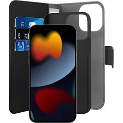 PURO Étui pour iPhone 13 Pro Folio 2 en 1 avec Coque Magnétique et Porte-cartes Noir