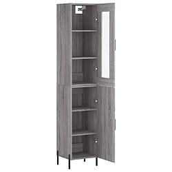 Acheter Maison Chic Buffet,Meuble de Rangement,commode pour salon,Cuisine Sonoma gris 34,5x34x180 cm Bois d'ingénierie -MN81151