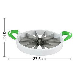 Avis Découpeur Pastèque Lames Inox Poignées Plastique Antidérapantes 12 Parts Vert YONIS