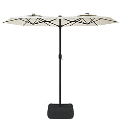 Avis Maison Chic Parasol Jardin | Parasol à double tête blanc sable 316x240 cm - GKD64152