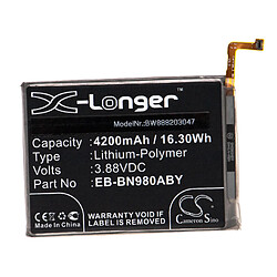 vhbw Batterie remplacement pour Samsung EB-BN980ABY, GH82-23496A pour smartphone (4200mAh, 3.88V, Li-polymère)