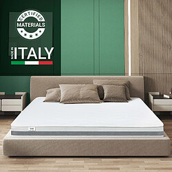 The White Stone Matelas Double 165x195 à mémoire de forme orthopédique | Hauteur 16 cm | Made in Italy