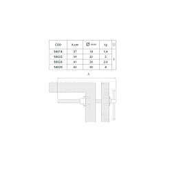 Piher - Etau pour établi de charpentier D. 22 mm x L. 39 cm - 58022