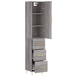 Acheter Maison Chic Buffet,Meuble de Rangement,commode pour salon,Cuisine Sonoma gris 34,5x34x180 cm Bois d'ingénierie -MN88655