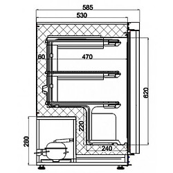 Avis Combisteel Mini Armoire réfrigérée négative 120 L - Inox - Combiteel - R600aAcier inoxydable1 PortePleine