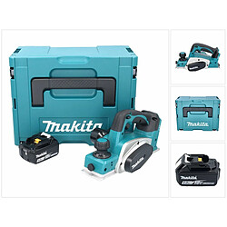 Makita DKP180T1J Rabot sans fil 82mm 18V + 1x Batterie 5,0Ah + Coffret Makpac - sans chargeur