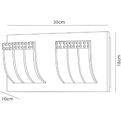 Avis Luminaire Center Applique murale Charis avec interrupteur 2 Ampoules chrome poli/verre/cristal