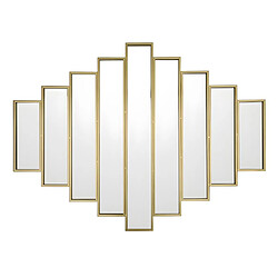 Vente-Unique Miroir Art Deco symétrique en métal - L. 120 x H. 90 cm - Doré - GALICE