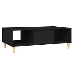 vidaXL Table basse noir 103,5x60x35 cm bois d'ingénierie