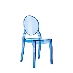 Alterego Chaise enfant 'KIDS' bleue transparente en matière plastique